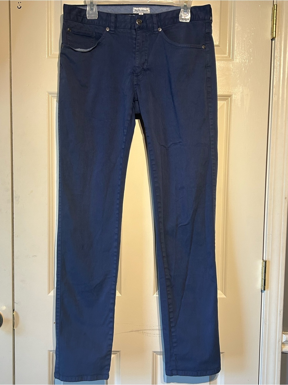 Peter Millar Ultimate Sateen Stretch 5-Pocket Pants Mens 32x32 Navy Chino